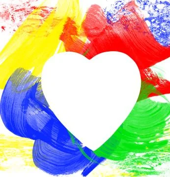 Abstract heart paint drawing Stock Illustration