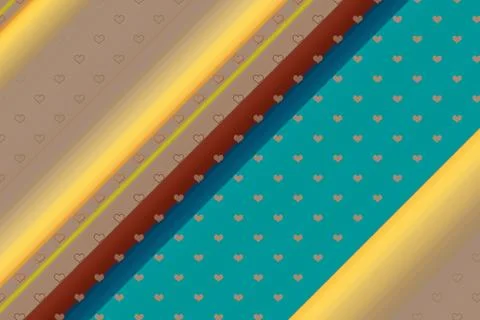 Abstract heart pattern template for fabric, tile design. background . Stock Illustration