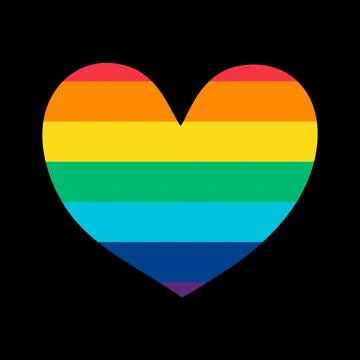 Abstract heart. Rainbow pattern. Vector illustration. Stock Illustration