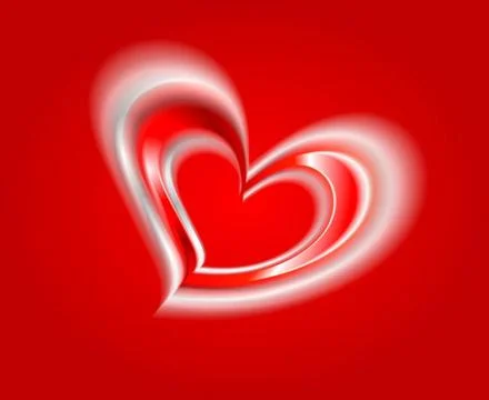 Abstract heart on the red background. Vector design Abstract heart on the ... Foto stock