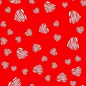 Abstract Heart Seamless Pattern Background. Vector Illustration Illustrazione stock