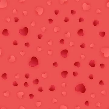 Abstract Heart Seamless Pattern Background. Vector Illustration Stock Illustration