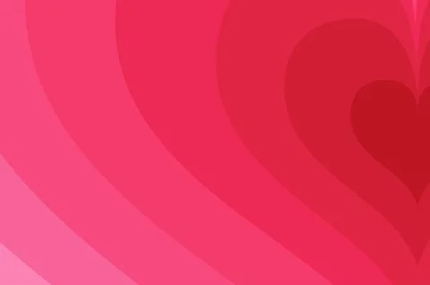 Abstract heart shape background with gradient pink and red tones Illustration