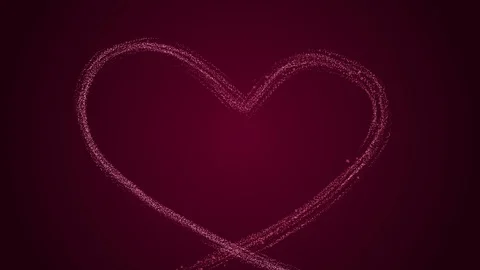 An abstract heart shape drawn with particles. Stock Footage 102249141