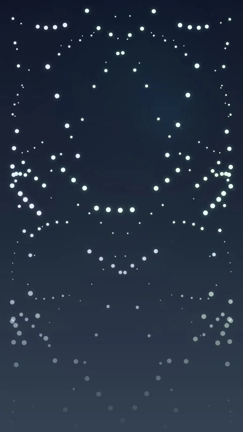 Abstract Heart Shape formed by Glowing White Dots on Dark Blue Gradient Bac.. Stock Footage 347699069