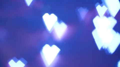 Abstract Heart Shape Light Bokeh Background 4K Footage Stock Footage 101262586