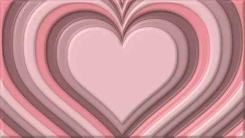 Abstract heart shape tunnel motion in pink tones Stock Footage 337323031