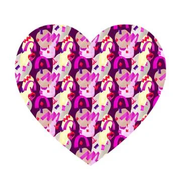 Abstract heart shaped background. Stock Illustration