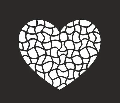 Abstract heart template. Vector illustration. Stock Illustration