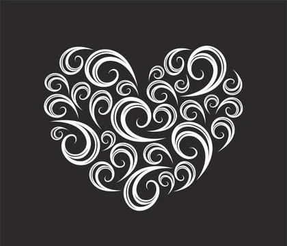 Abstract heart template. Vector illustration. Stock Illustration