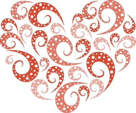 Abstract heart template. Vector illustration. Stock Illustration