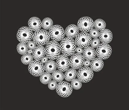 Abstract heart template. Vector illustration. Stock Illustration