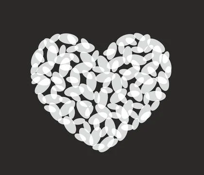 Abstract heart template. Vector illustration. Stock Illustration