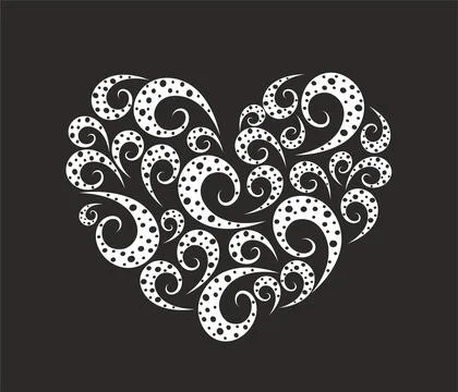 Abstract heart template. Vector illustration. Stock Illustration