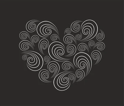 Abstract heart template. Vector illustration. Stock Illustration
