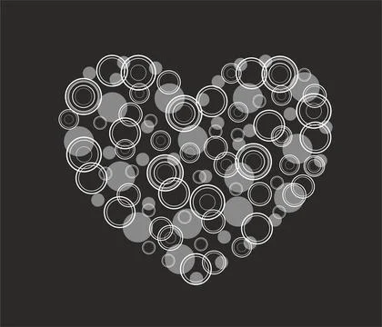 Abstract heart template. Vector illustration. Stock Illustration