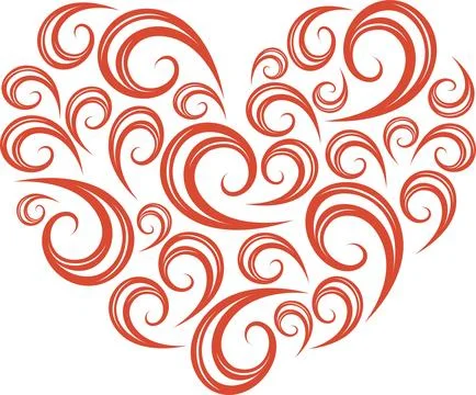 Abstract heart template. Vector illustration. Stock Illustration