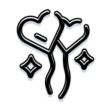 Abstract heart tree icon symbolizing love and growth Stock Illustration