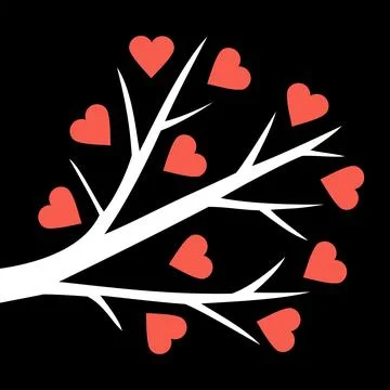 Abstract heart tree Stock Illustration