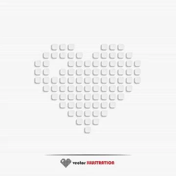 Abstract heart web icon Stock Illustration