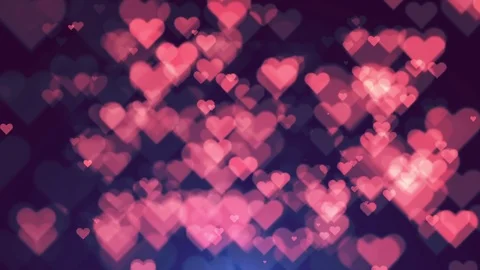 Abstract Hearts Animation background full HD Video stock 72010947
