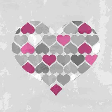 Abstract hearts background Stock Illustration