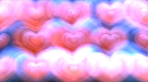Abstract hearts background illustration render Stock Illustration