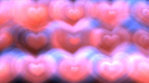 Abstract hearts background illustration render Stock Illustration