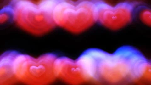 Abstract hearts background illustration render Stock Illustration