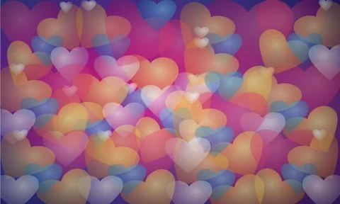 Abstract Hearts Background Vector Stock Illustration