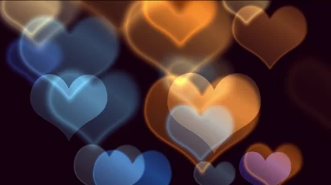 Abstract hearts defocused Stock Footage 917362