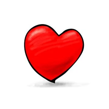 Abstract hearts hand drawn vector illustration Stock Illustration