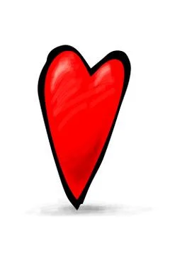 Abstract hearts hand drawn vector illustration 스톡 일러스트