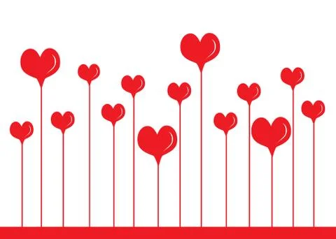 Abstract hearts Stock Illustration