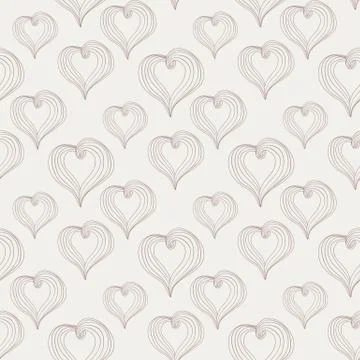 Abstract Hearts on a light background Stock Illustration