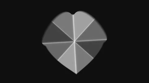 Abstract hearts morphing background in black and white Stock Footage 341704762