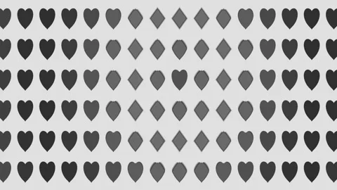 Abstract hearts morphing background for seamless looping Stock Footage 341757734