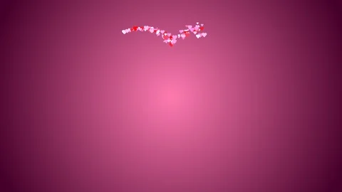 Abstract Hearts particles animated particles Stock Footage 124434216