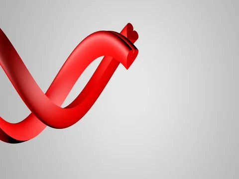 Abstract hearts shape, seamless loop Stock Footage 77301657