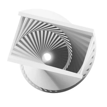 Abstract helix object isolated on white 库存插图