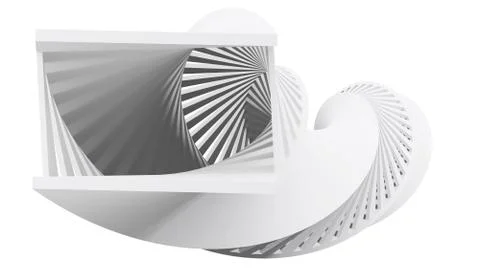 Abstract helix object isolated on white 库存插图
