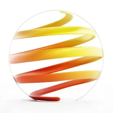Abstract helix shape inside a circle Abstract helix shape inside a circle ... Stock Photos