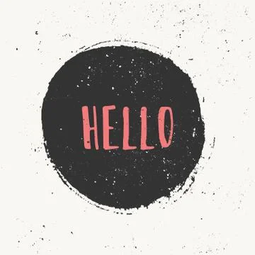 Abstract Hello Card Stock Illustration