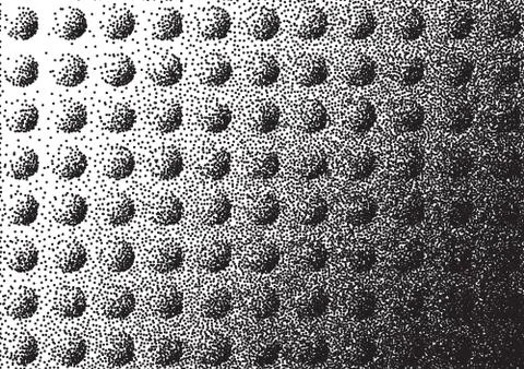 Abstract hemisphere stippled background Stock Illustration