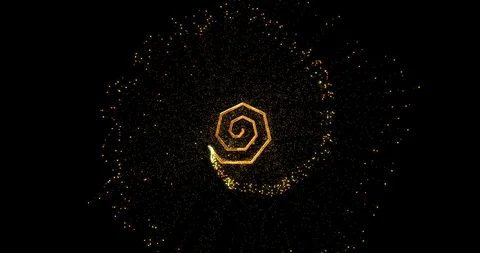 Abstract heptagonal star dust twisted spiral background Stock Footage 122969168