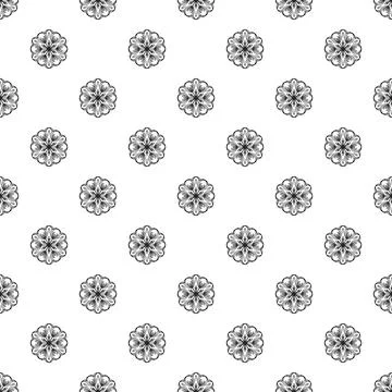 Abstract herb flower pattern seamless Stock Illustration