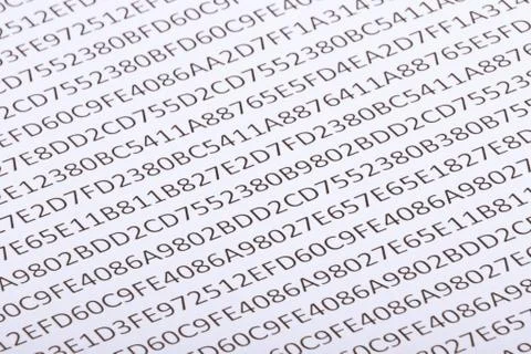 Abstract hexadecimal code 库存照片