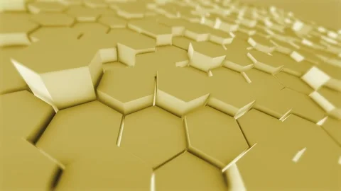 Abstract Hexagon 4k Background Random Motion, 3d Dark Animation. Stock Footage 294052010