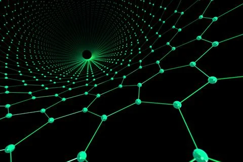 Abstract hexagon and spheres background. Connection and technology concept. 3 イラスト素材