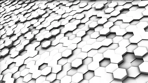 Abstract hexagon animation multicolor pattern 4K smooth concept Stock Footage 156381712